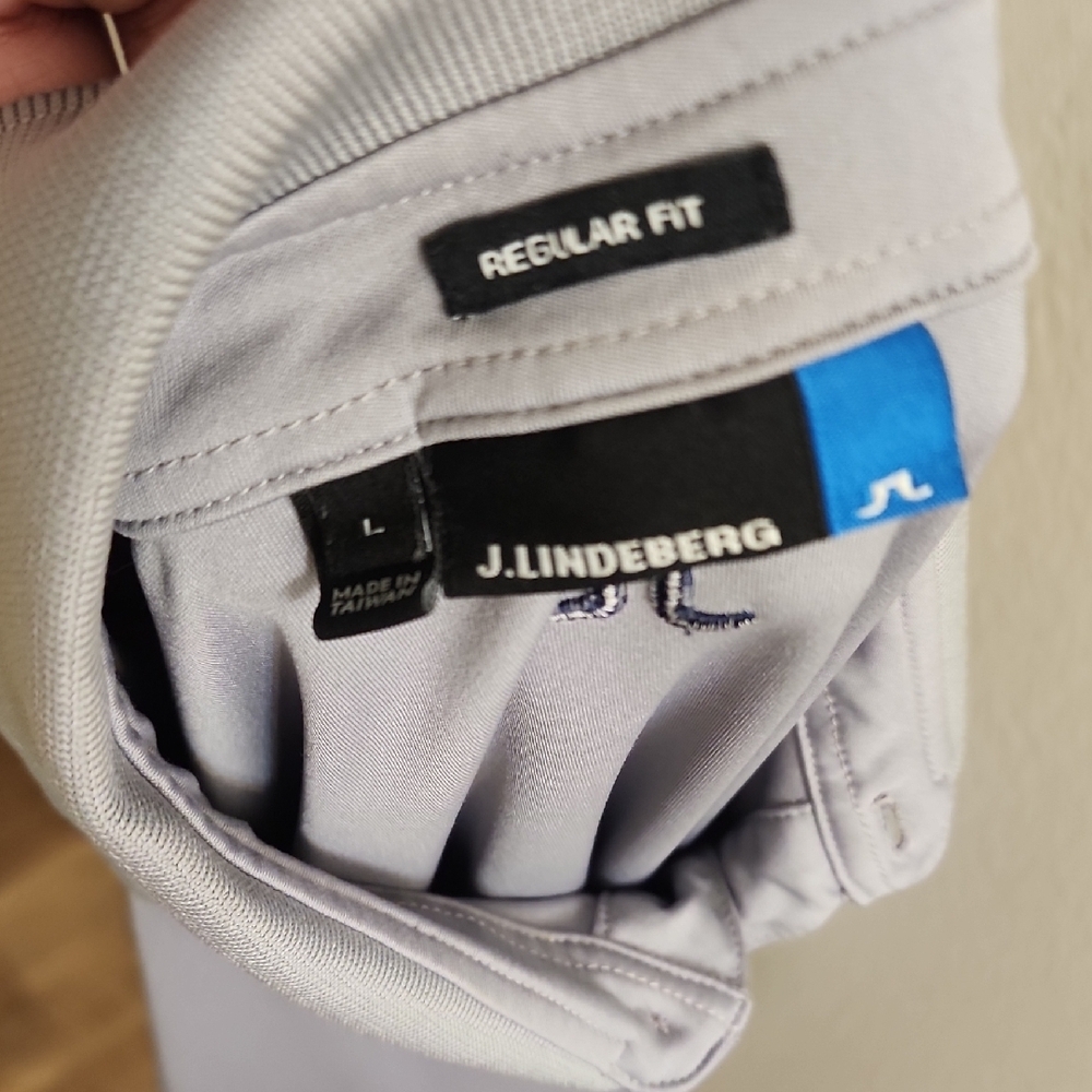J.Lindeberg Gray Performance Polo Shirt | Golf Athleisure | Men’s L - Picture 7 of 11
